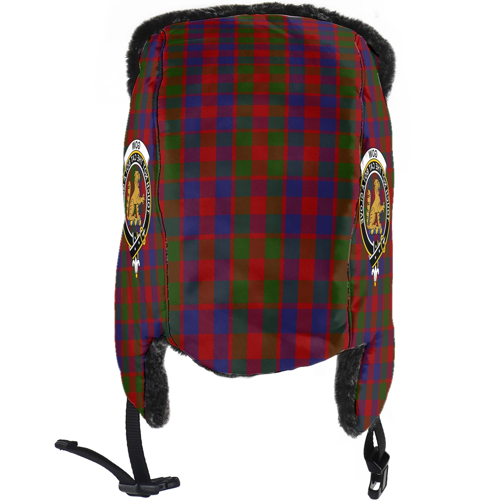 Gow Tartan Winter Trapper Hat with Family Crest - Tartan Vibes Clothing
