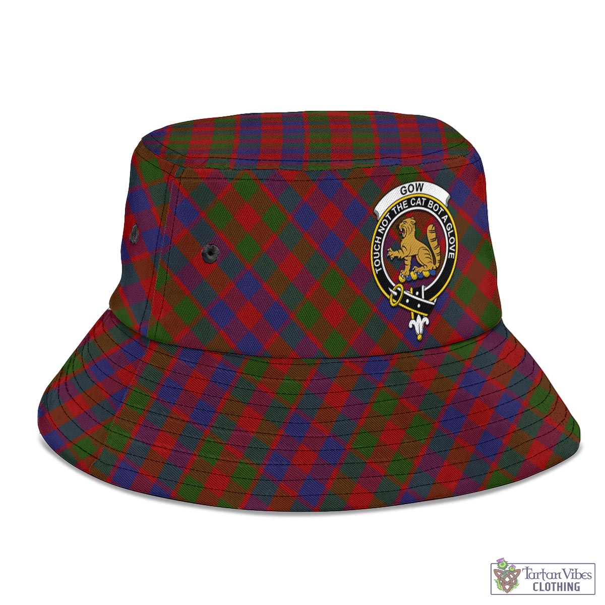 Gow Tartan Bucket Hat with Family Crest - Tartan Vibes Clothing