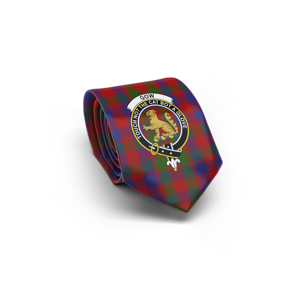 Gow Tartan Classic Necktie with Family Crest - Tartan Vibes Clothing