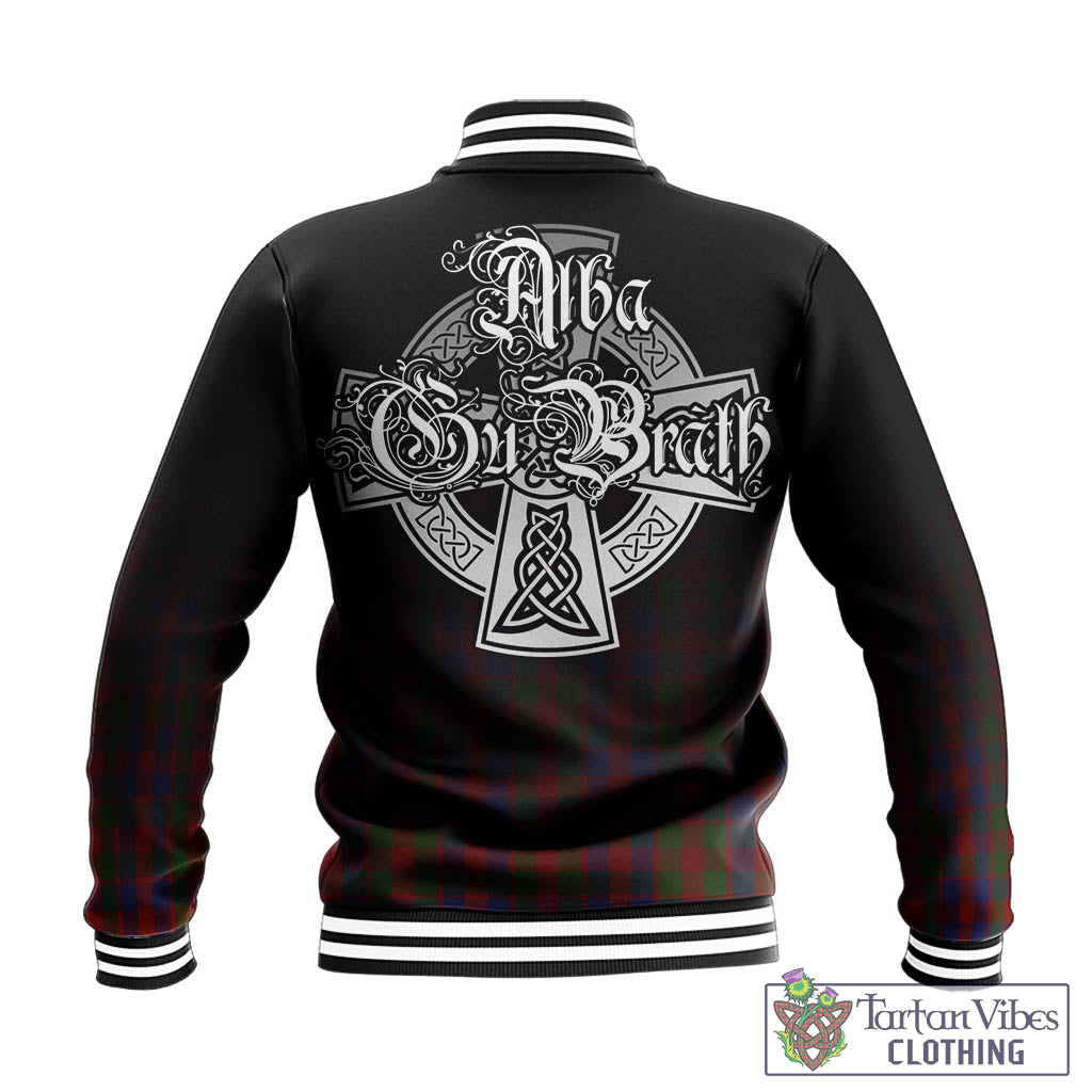Gow Tartan Baseball Jacket Featuring Alba Gu Brath Family Crest Celtic Inspired - Tartan Vibes Clothing