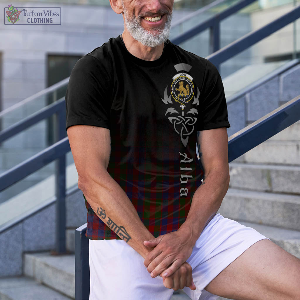 Gow Tartan T-Shirt Featuring Alba Gu Brath Family Crest Celtic Inspired - Tartan Vibes Clothing