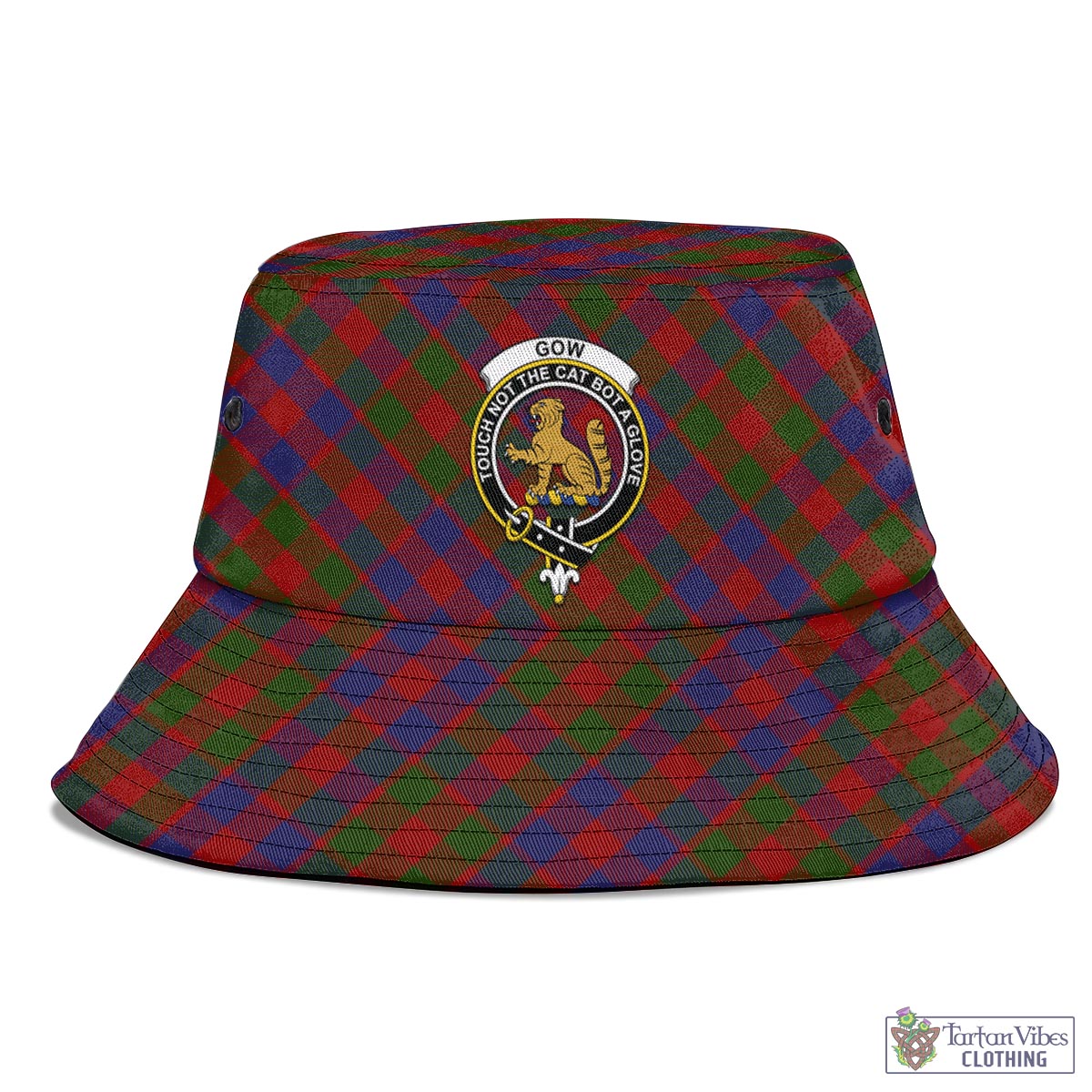 Gow Tartan Bucket Hat with Family Crest - Tartan Vibes Clothing