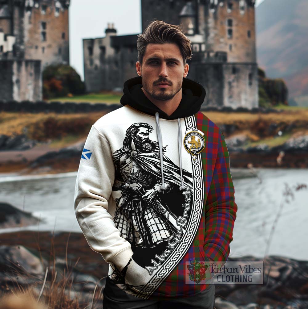 Gow Tartan Clan Crest Cotton Hoodie with Highlander Warrior Celtic Style - Tartan Vibes Clothing