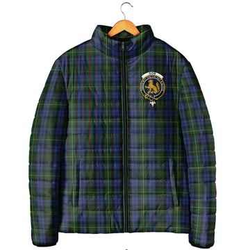 Gow Hunting Tartan Padded Jacket with Family Crest
