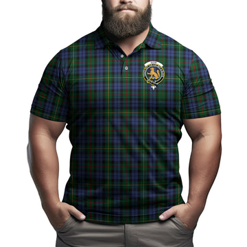Gow Hunting Tartan Men's Polo Shirt with Family Crest