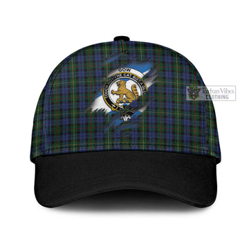 Gow Hunting Tartan Classic Cap with Family Crest In Me Style