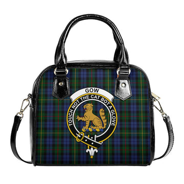 Gow Hunting Tartan Shoulder Handbags with Family Crest