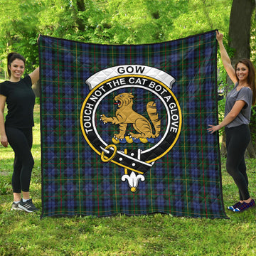 Gow Hunting Tartan Quilt with Family Crest