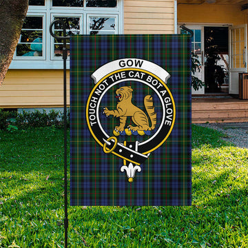Gow Hunting Tartan Flag with Family Crest