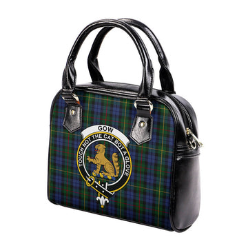 Gow Hunting Tartan Shoulder Handbags with Family Crest