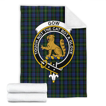 Gow Hunting Tartan Blanket with Family Crest