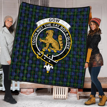 Gow Hunting Tartan Quilt with Family Crest