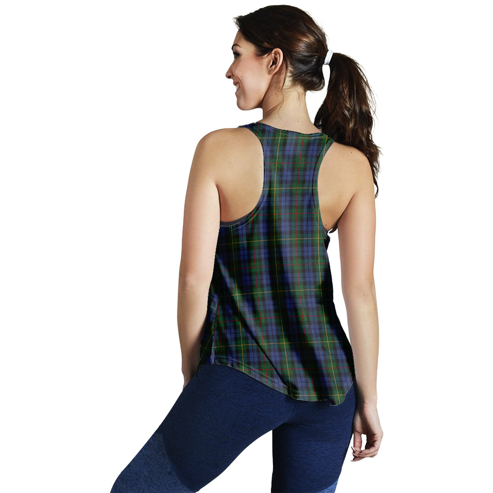 gow-hunting-tartan-women-racerback-tanks-with-family-crest