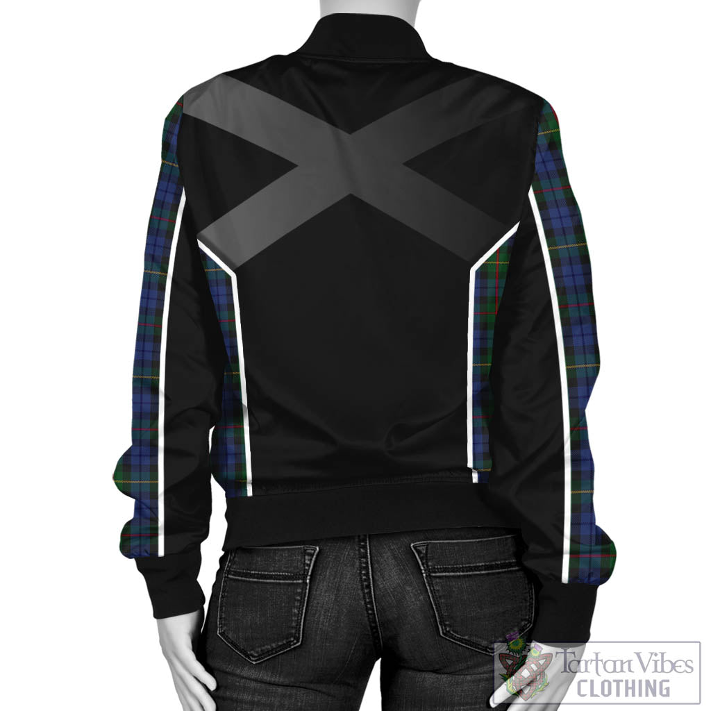 Tartan Vibes Clothing Gow Hunting Tartan Bomber Jacket with Family Crest and Scottish Thistle Vibes Sport Style