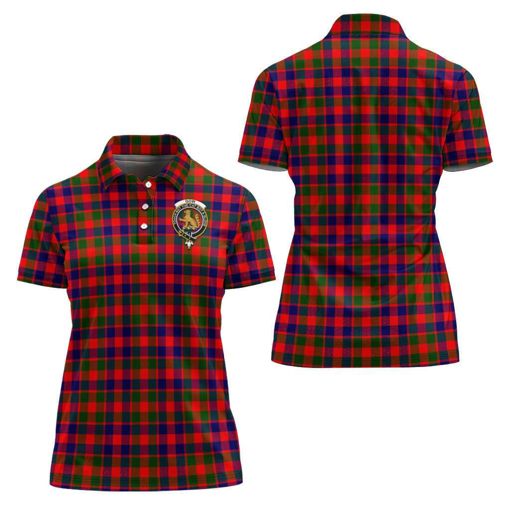 gow-modern-tartan-polo-shirt-with-family-crest-for-women