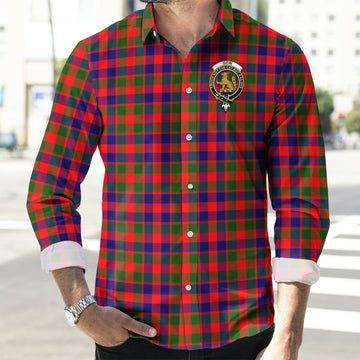 Gow Modern Tartan Long Sleeve Button Up Shirt with Family Crest