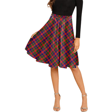 Gow Modern Tartan Melete Pleated Midi Skirt
