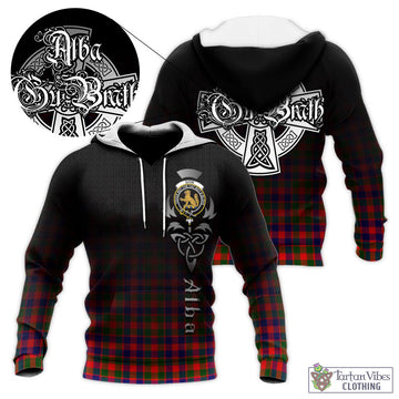 Gow Modern Tartan Knitted Hoodie Featuring Alba Gu Brath Family Crest Celtic Inspired