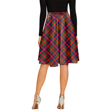 Gow Modern Tartan Melete Pleated Midi Skirt