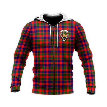 Gow Modern Tartan Knitted Hoodie with Family Crest