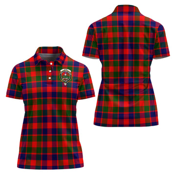 Gow of Skeoch Tartan Polo Shirt with Family Crest For Women
