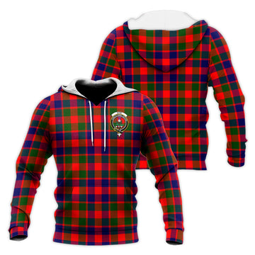 Gow of Skeoch Tartan Knitted Hoodie with Family Crest