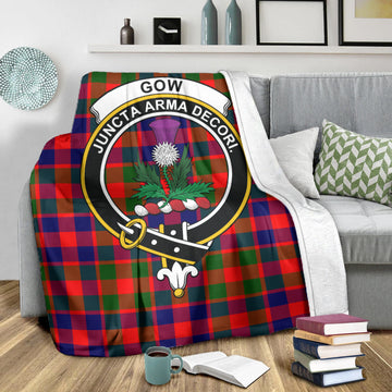 Gow of Skeoch Tartan Blanket with Family Crest