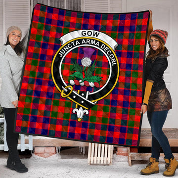 Gow of Skeoch Tartan Quilt with Family Crest