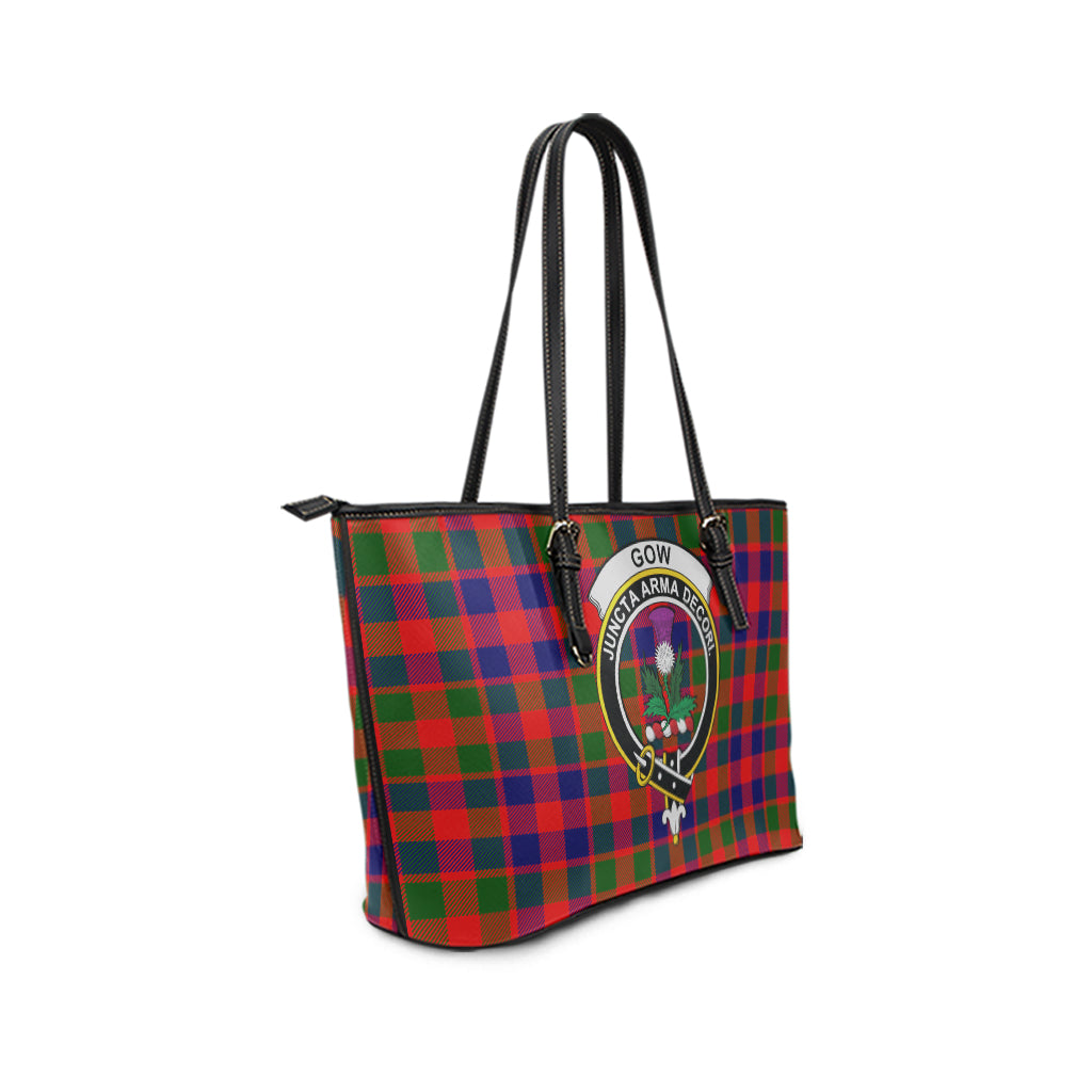 gow-of-skeoch-tartan-leather-tote-bag-with-family-crest