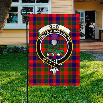 Gow of Skeoch Tartan Flag with Family Crest