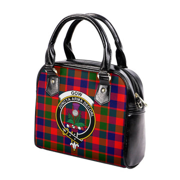 Gow of Skeoch Tartan Shoulder Handbags with Family Crest