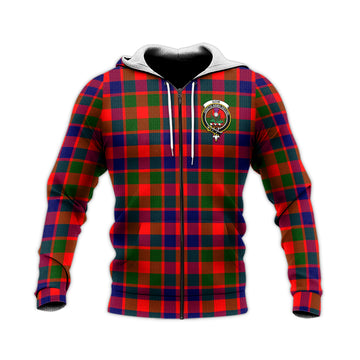 Gow of Skeoch Tartan Knitted Hoodie with Family Crest