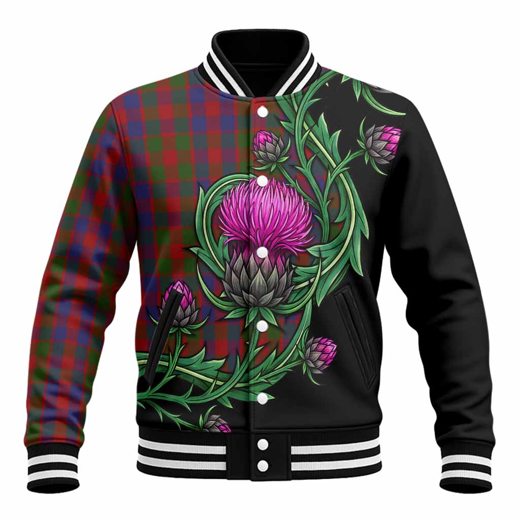 Gow Tartan Baseball Jacket Resilient Scottish Thistle Unisex - Tartan Vibes Clothing