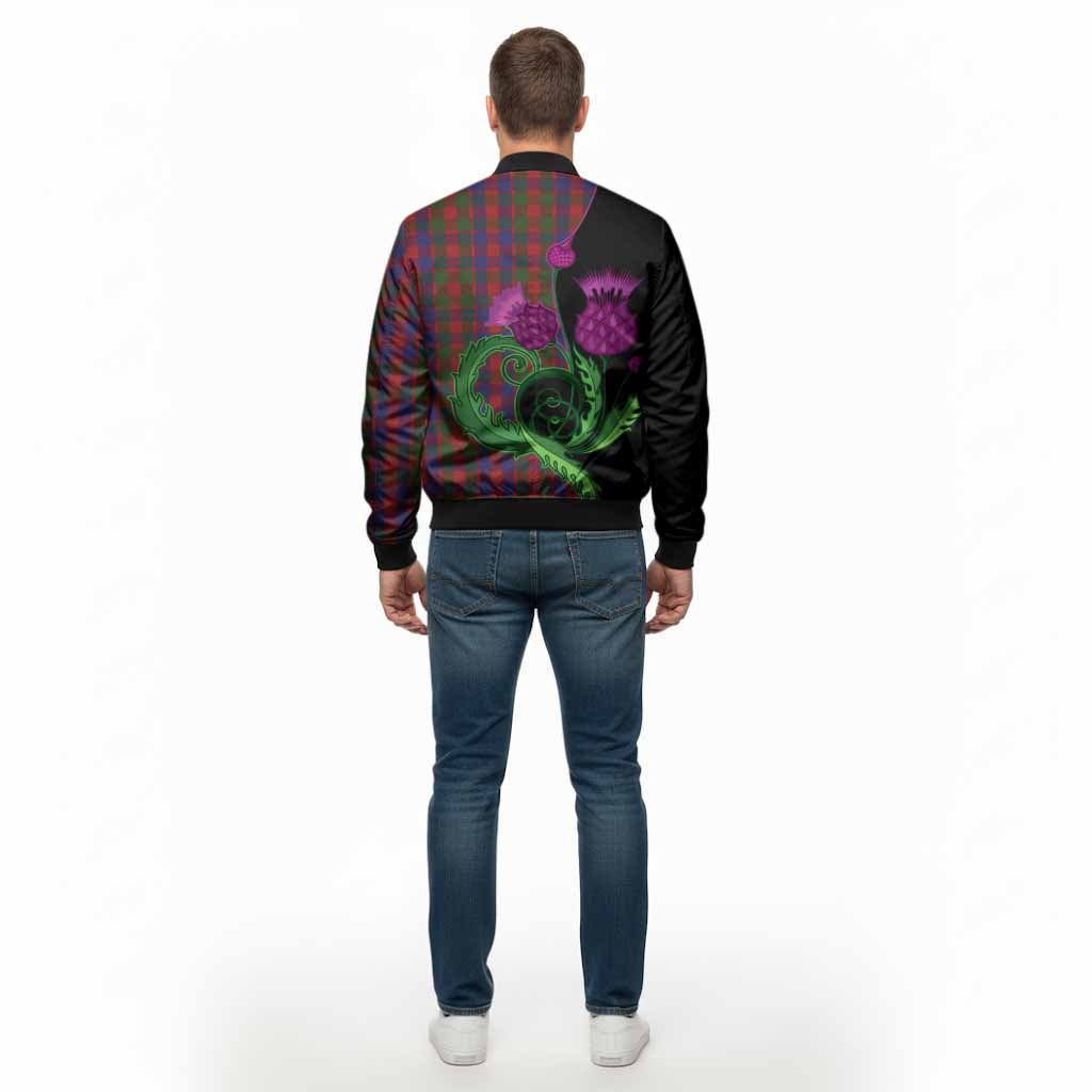 Gow Tartan Bomber Jacket Traditional Scottish Thistle - Tartan Vibes Clothing