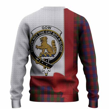 Gow Tartan Crest Christmas Christmas Ugly Sweater Highland Cow Bagpipes Coquette Bow Style