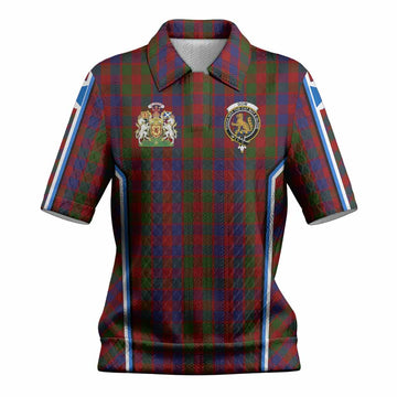 Gow Tartan Crest Women’s Polo Sweater Top Scotland Coat of Arm Flag Style