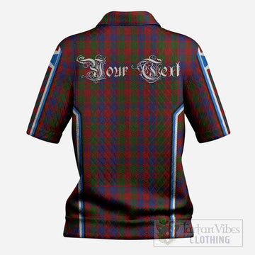 Gow Tartan Crest Women’s Polo Sweater Top Scotland Coat of Arm Flag Style