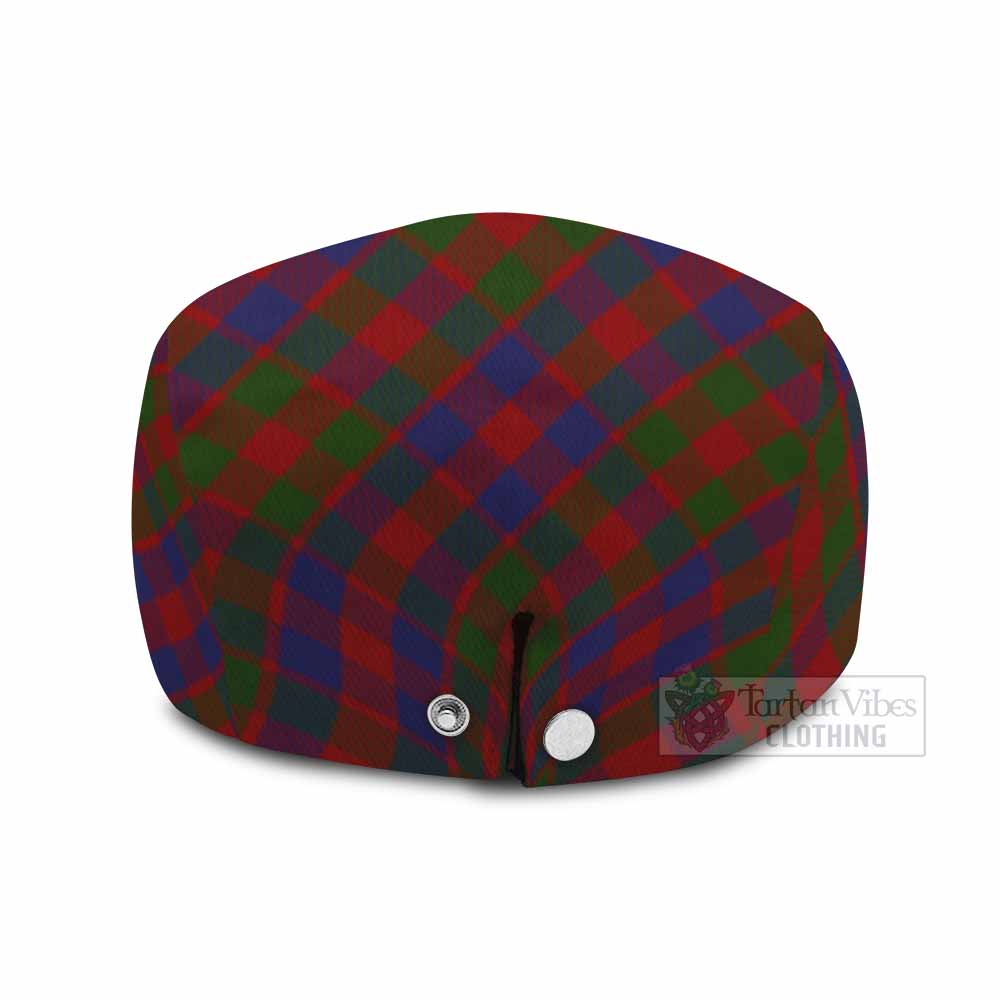 Gow Tartan Flat Cap, Jeff Cap Cross Style with Family Crest - Tartan Vibes Clothing