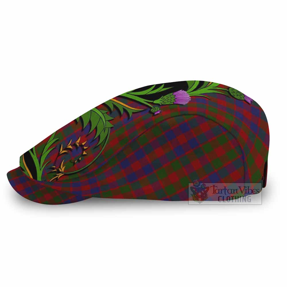 Gow Tartan Flat Cap, Jeff Cap Scottish Thistle Pride Heritage Art - Tartan Vibes Clothing