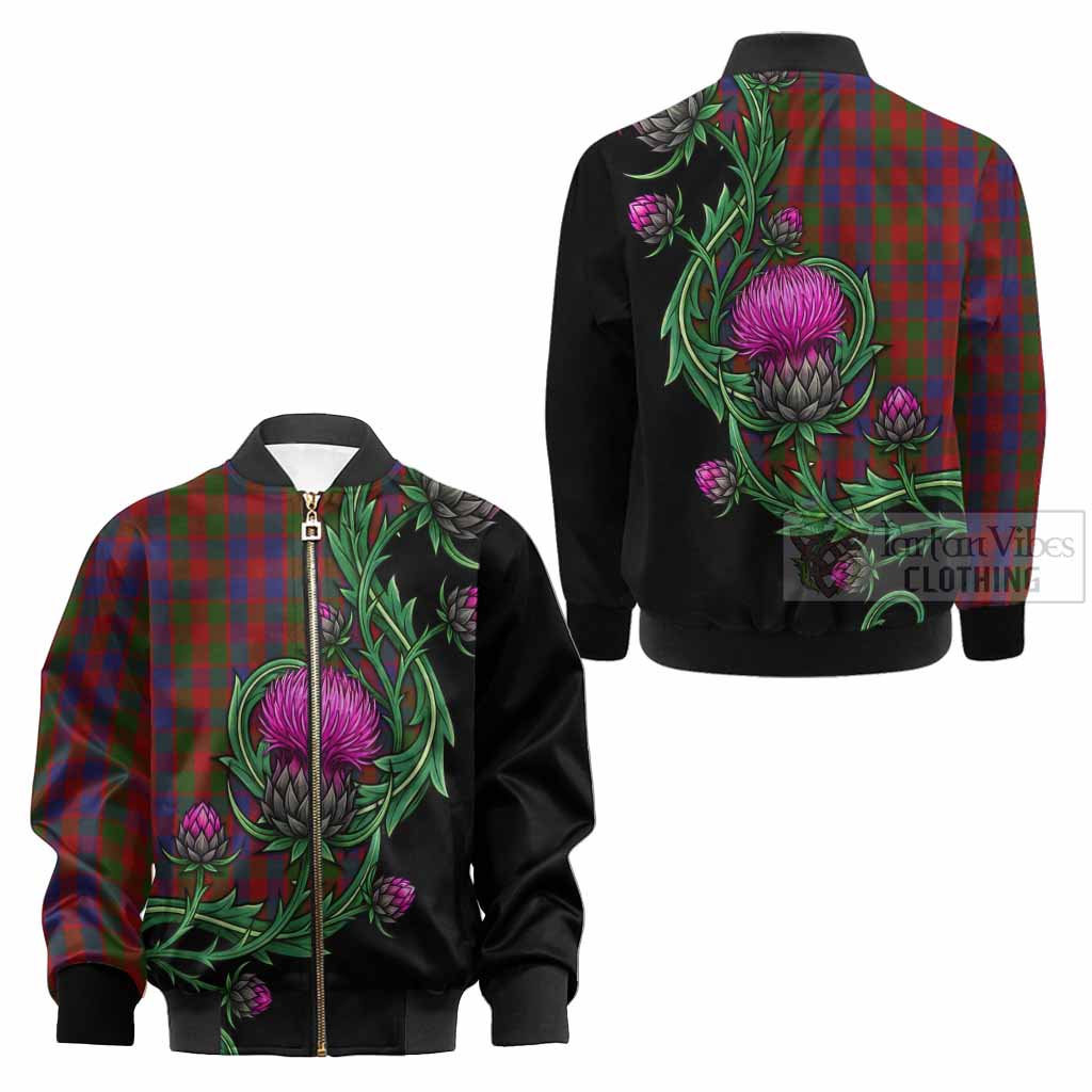 Gow Tartan Kid Bomber Jacket Resilient Scottish Thistle - Tartan Vibes Clothing