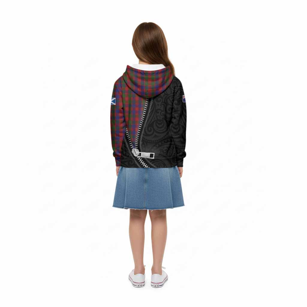 Gow Tartan Kid Hoodie New Zealand Pattern Unique Zipper Stylized