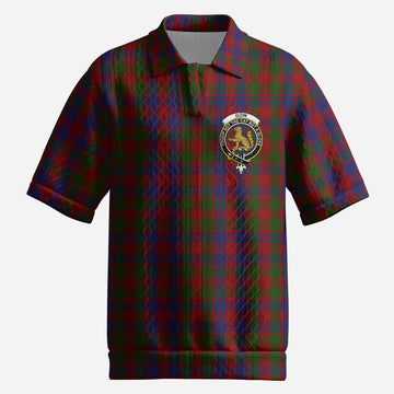 Gow Tartan Men’s Polo Sweater Top with Family Crest