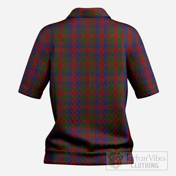 Gow Tartan Women’s Polo Sweater Top with Family Crest