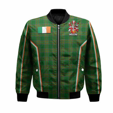 Grace Irish Clan Coat of Arm Tartan Bomber Jacket Flag Style