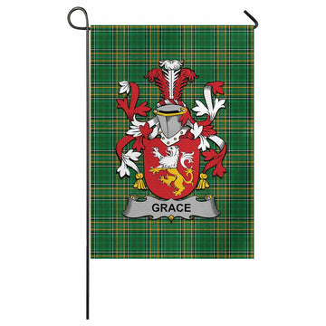 Grace Irish Clan Tartan Garden Flag with Coat of Arms