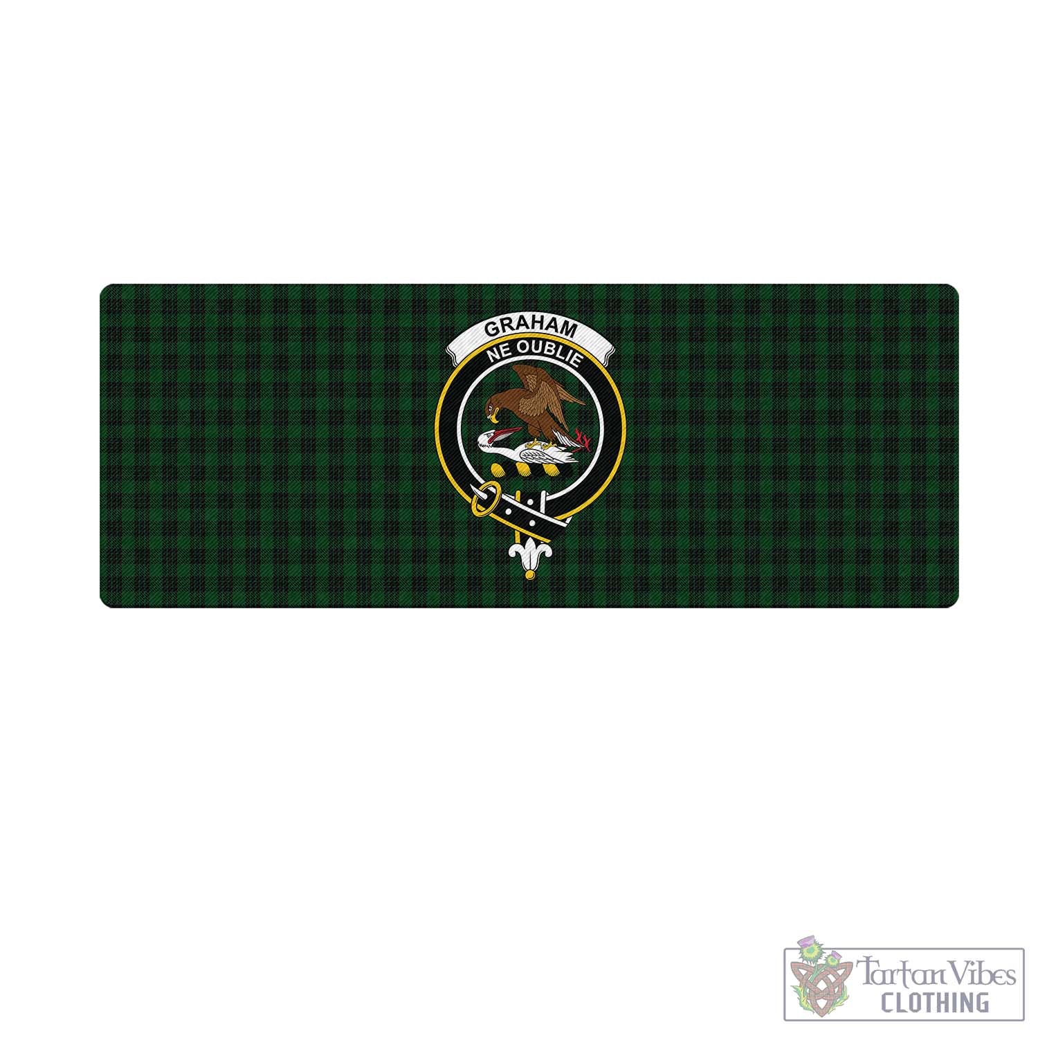 Tartan Vibes Clothing Graham Tartan Mouse Pad with Family Crest