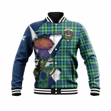 Graham Tartan Family Crest Baseball Jacket Scottish Thistle Celtic Inspired