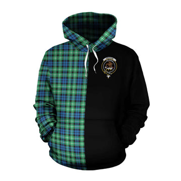 Tartan Vibes Clothing Graham Tartan Cotton Hoodie with Family Crest and Half Of Me Style