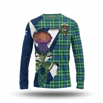 Tartan Vibes Clothing Graham Tartan Family Crest Long Sleeve T-Shirt Scottish Thistle Celtic Inspired