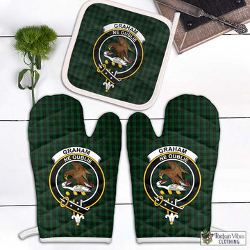 Graham Tartan Combo Oven Mitt & Pot-Holder with Family Crest Combo 1 Oven Mitt & 1 Pot-Holder White - Tartan Vibes Clothing